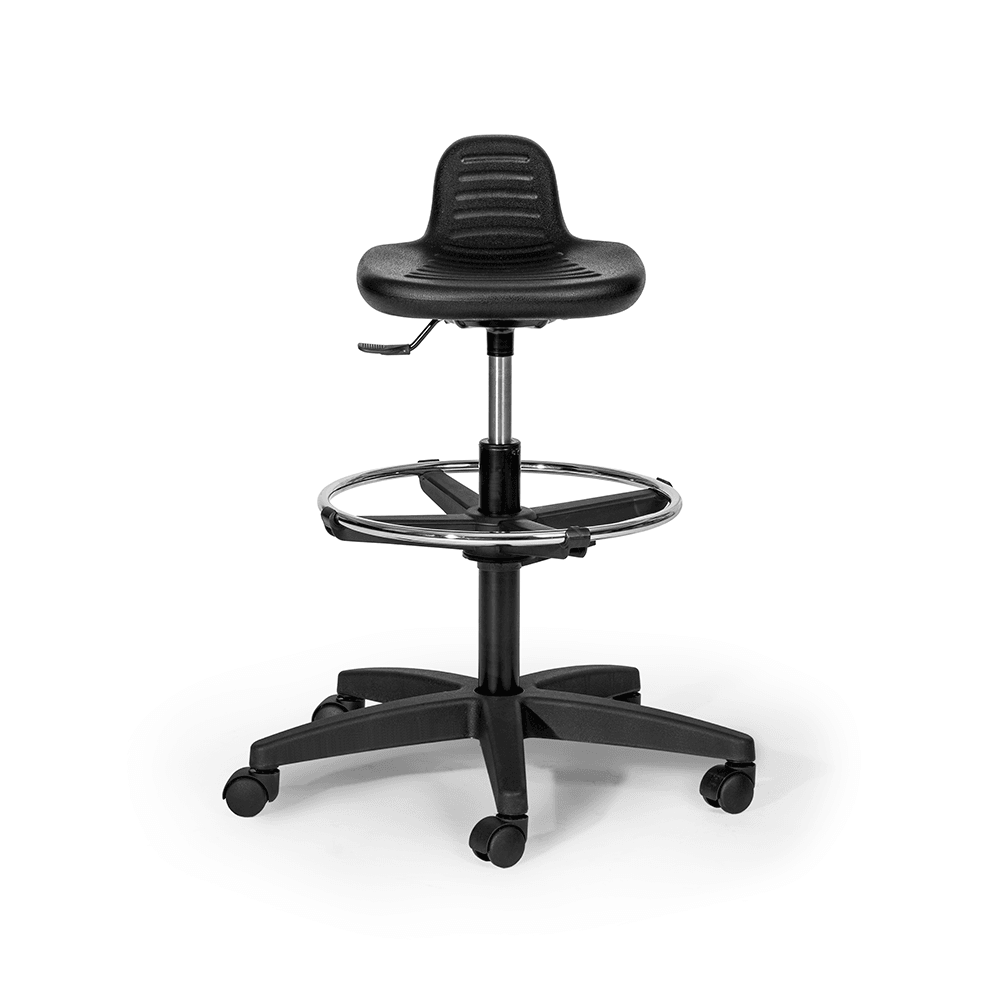 Ergonomischer PU-Counterstuhl mit Fußring--2