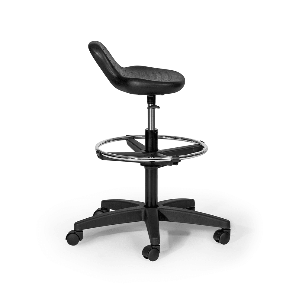 Ergonomischer PU-Counterstuhl mit Fußring--1