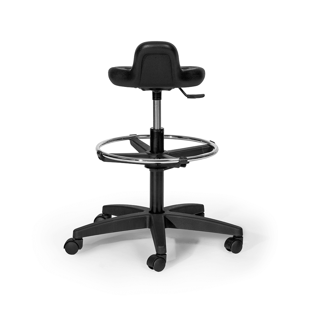 Ergonomischer PU-Counterstuhl mit Fußring--3