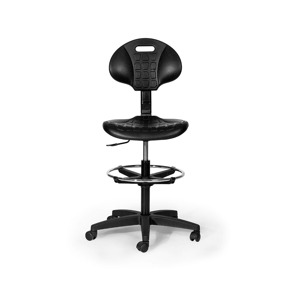 Ergonomischer PU-Counterstuhl mit Lehne--2