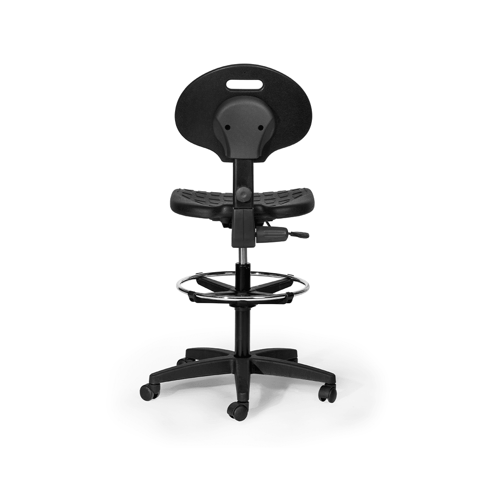 Ergonomischer PU-Counterstuhl mit Lehne--3